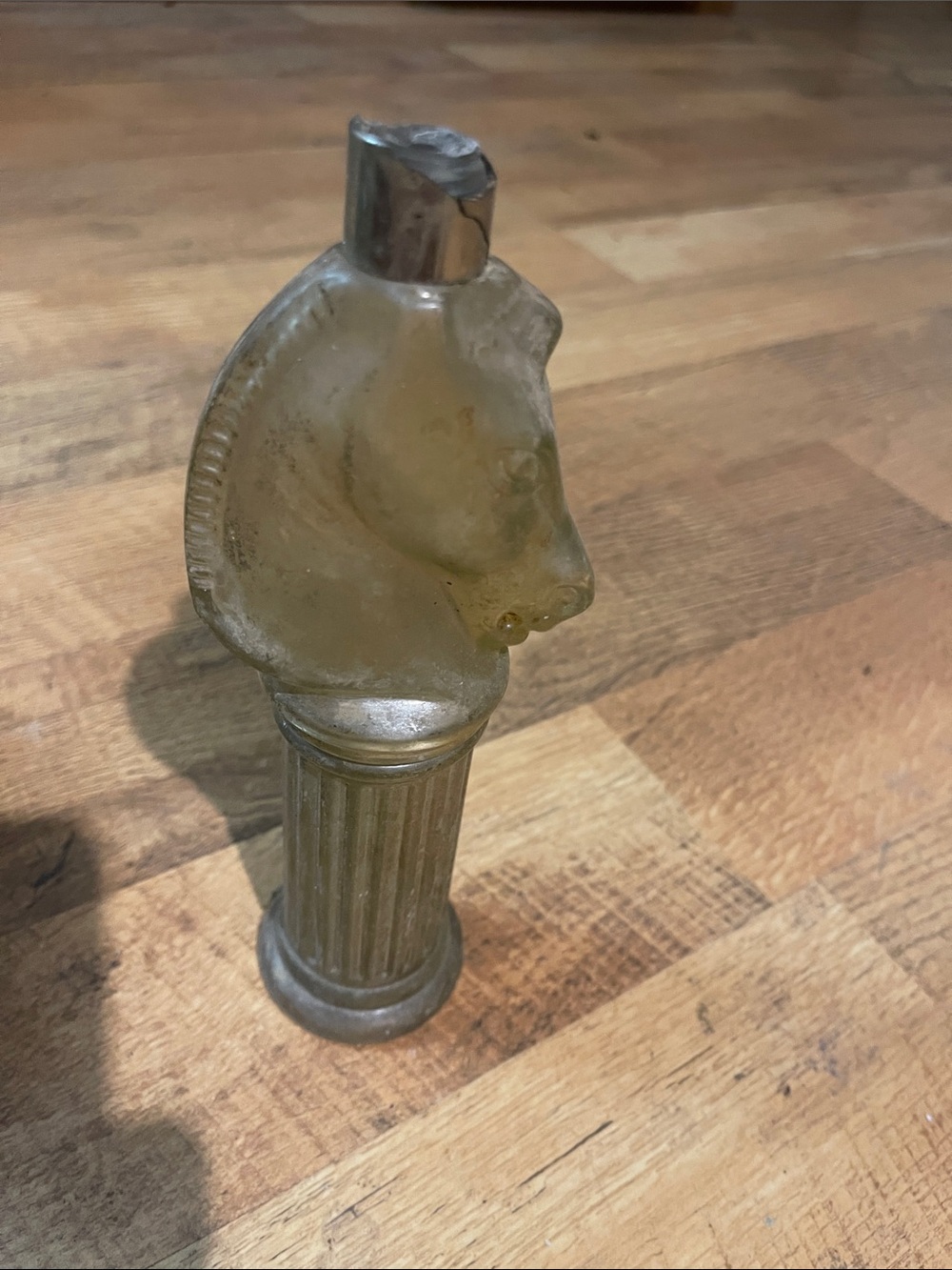 Avon Amber Glass Horse Head Figurine